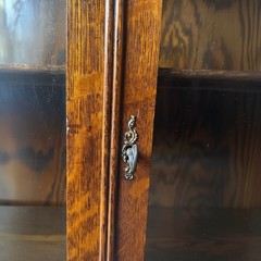 Antique Victorian Quarter Sawn Oak Library Cabinet
