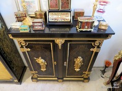 Stamped Vve SORMANI cabinet Furniture L XIV with 2 doors Boulle marquetry 19th