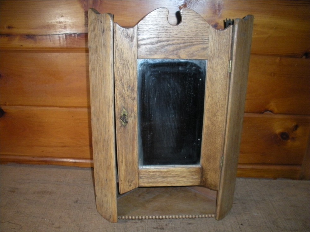 Vintage Handmade Wooden Hanging Cabinet / 1920’s – 30’s / American Chestnut Wood