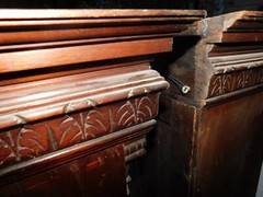 2 1800’s Antique Hanging Wall Cabinet English Colonial Cupboard 28 x 21 x 15″