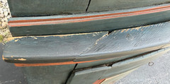19th Century European Paint Decorated Two Part Bow Front Corner Cupboard