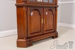 71224: HITCHCOCK Mahogany Georgian Style Lighted Corner Cabinet