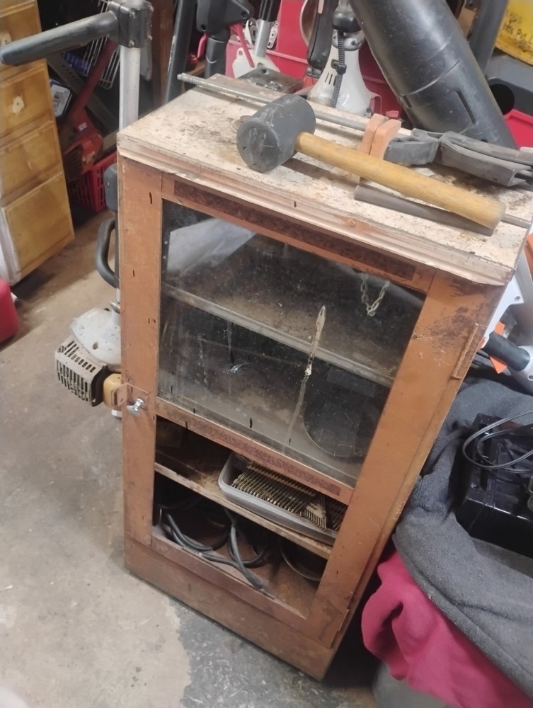 Large Antique Farm House Dry Sink Cabinet Shelves Drawers Metal Wood Primitive