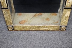 Antique Directoire Style Paint decorated Wall Vitrine Display Cabinet