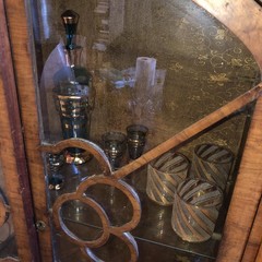 Vintage 1930s Art Deco China Vitrine Cabinet