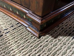 Satinwood Chiffonie adams revival antique hand painted china hutch cabinet hutch