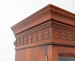 70401: HENKEL HARRIS Cherry Large China Cabinet Breakfront