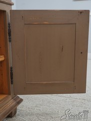 70896: WOODLAND Large Country Distressed Painted Cabinet