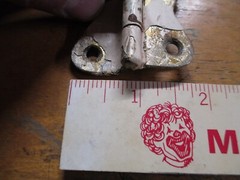 VINTAGE HOOSIER CABINET HINGE FOR LARGE DOORS UPPER & LOWER PAIR LISTING #1070