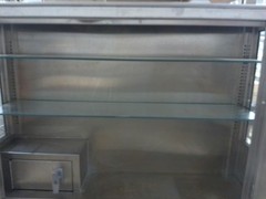 Unitron Turnkey Freestanding Stainless Steel Medical Cabinet with Glass Shelves