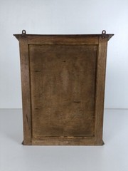 Medicine Cabinet Apothecary Bathroom Shaving Antique Carved Wood Beveled Glass