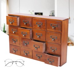 Desk Drawer Organizer Wooden Storage Box Rustic Small Parts Tool Box Cabinet NEW