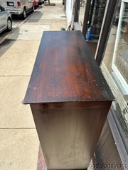Antique Inlaid Mahogany / Walnut Edwardian Style China Cabinet Bookcase Bar