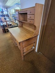 Antique Possum Belly Farmhouse Bakers Kitchen Hoosier Cabinet 2 Piece