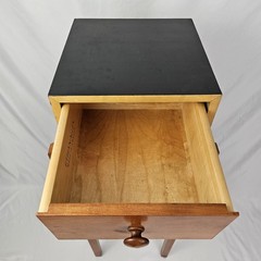 Vintage Ethan Allen Cabinet “Storkie” Storage Bar Wine Maple Wood Art Deco Style