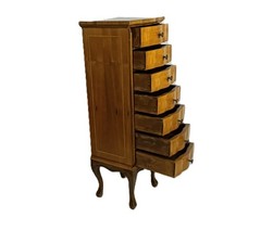 Vintage Chest of Drawers Archive Cabinet Hallway End Table Nightstand wood Loui