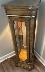 1970s Drexel Illuminated Display Cabinet Plant Stand