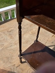 Antique Smoking Stand Cigar Humidor Copper Lined Original Finish, Repairs