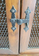 Antique Hanging Wall Shelf Medicine Cabinet Carved 32″ Tall