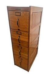 Antique Tiger Oak Filing Cabinet H.S Crocker San Francisco four Drawers c1905