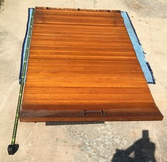Antique Tambour Interior Door w Cabinet & Rails-Vintage Room Divider / Partition