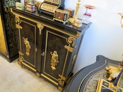 Stamped Vve SORMANI cabinet Furniture L XIV with 2 doors Boulle marquetry 19th