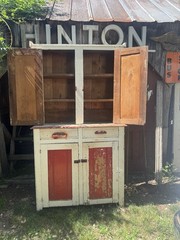 Antique Hooser Style Cabinet Kitchen Cabinet 77”x43.5”x 17”Local Pick Up