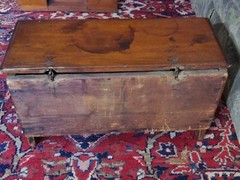 Pennsylvania Dutch Early American Antique Mini Chest 18th Century Tulips
