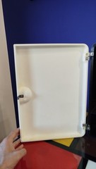 1960s Carrara & Matta “Spluga” black white bakelite bathroom wall cabinet Italy