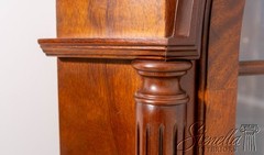 71224: HITCHCOCK Mahogany Georgian Style Lighted Corner Cabinet