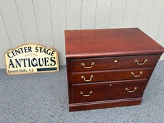 67835 Stanley 2 Drawer Traditional Lateral File Cabinet with Brass Hardware