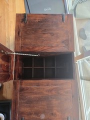 Antique Wooden Coffee Wine Table Cabinet
