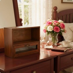 Wood Desktop Organizer Vintage and Design Countertop Organizer Glass Door