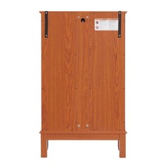 2 Door Curio Cabinet with Tempered Glass and Mirror, Lighted Display