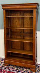 Vintage French Louis Philippe Bookcase Display Cabinet Cherry Mid 20th c