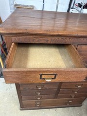 Industrial Wooden Cabinet Vintage Wooden flat file Cabinet.