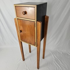 Vintage Ethan Allen Cabinet “Storkie” Storage Bar Wine Maple Wood Art Deco Style