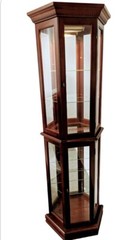 Vintage Pulaski special design modern Curio Half hex Cabinet
