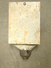 Vintage Kitchen Cabinet Metal Flour Bin; Wood Door & Sifter Crank