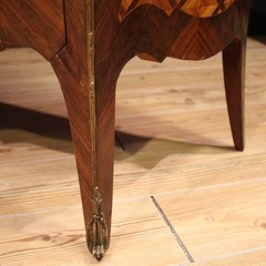 French inlaid commode furniture dresser 2 drawers Louis XV style marble 900