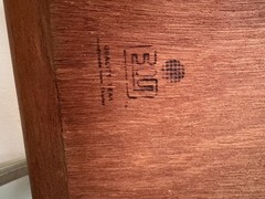 Mid Century Kalmar Design Teak Floppy Disk Tambour Door