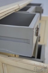 L60315: French Louis XV Paint Decorated Server Console Cabinet