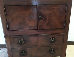 English Tambour Door Commode c1800
