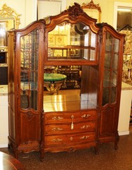 Fantastic Late 19th Century French Carved Walnut Side By Side Cabinet