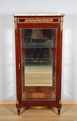 Louis XVI Mahogany, Gilded Bronze and Marble Display Case, circa 1880