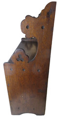 ANTIQUE ENGLISH HAND CARVED HANGING WOODEN WALL SHELF MEDICINE CABINET