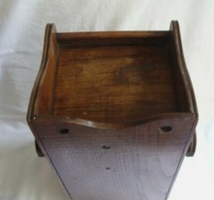 Antique Solid Mahogany Smoker’s Cabinet Ornate Hard Wood  – Glass Door 
