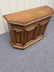 67869 Elegant Cherry Wood Console Cabinet with Paneled Doors
