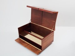 Michel Lefevre veneer marquetry cabinet bar chest 1960