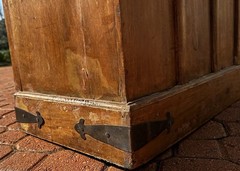 Antique-Style Hand Carved Indian Solid Wood Bookshelf | Tall Display Cabinet